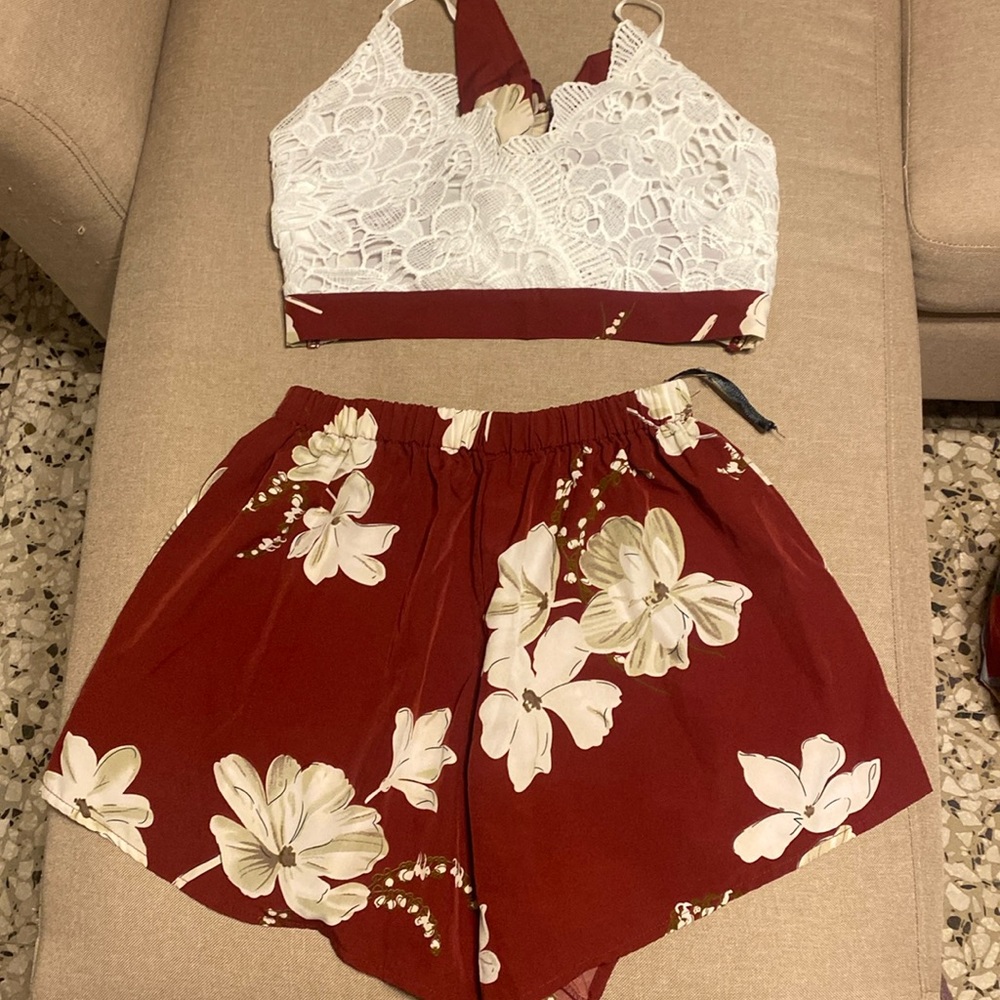 Crop and short set